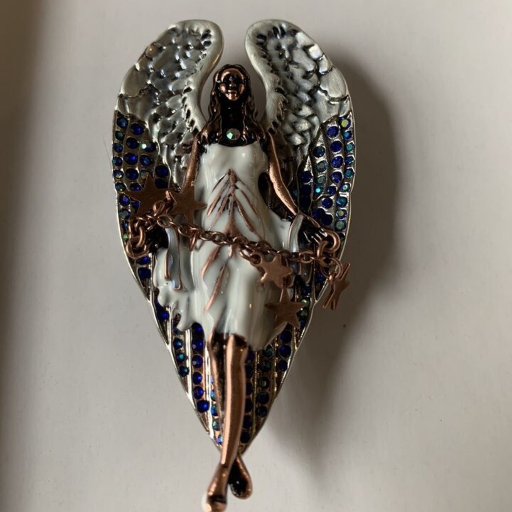 KIRKS FOLLY ANGEL OF PEACE PIN PENDANT ROSETONE NEW